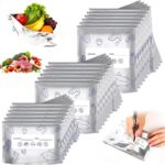 30pcs Reusable Aluminum Foil Sealable Storage Bags, 2026 New Thicken Stand Up Foil Sealable Bags with Label and Zip Lock, Aluminum Foil Bags for Food, Vegetable Fruit Meat (10*S+10*M+10*L)