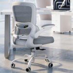TRALT Office Chair – Ergonomic Desk Chair with Adjustable Lumbar Support, Mesh Computer Chair, Executive Chairs for Home Office Comfortable Lumbar Support (White)