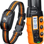 Bousnic Dog Shock Collar – 3300Ft Dog Training Collar with Remote for 5-120lbs Small Medium Large Dogs Rechargeable Waterproof e Collar with Beep (1-8), Vibration(1-16), Safe Shock(1-99) (Orange)