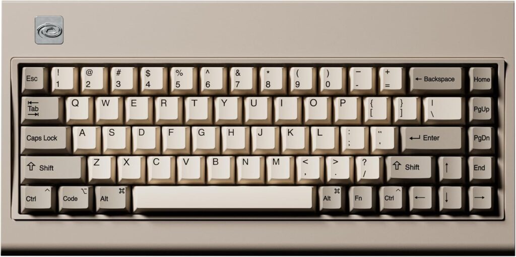 VORTEXKEYBOARD Model M 65 Triple-Mode, 65% Size, Retro & Vintage Design, Wireless, Hotswap, PBT Dyesub Cherry Profile, Mechanical Keyboard, Mac&Windows Compatible, Programable (gateron_Brown)