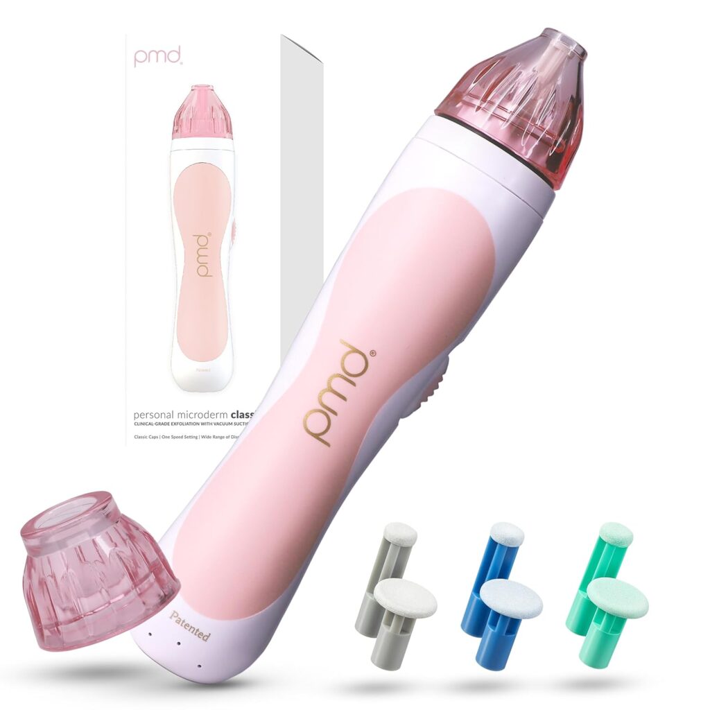 PMD Beauty Personal Microderm Classic – At-Home Use, Facial Exfoliator Tool, Microdermabrasion Machine Kit for Face and Body Skincare