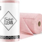 Fantasticlean Microfiber Cleaning Cloth Roll -75 Pack, Tear Away Microfiber Towels, 12″ x 12″, Reusable, Washable, Scratch Free, Ultra Absorbent Dishcloth for All-Around Cleaning Supplies (Pink)