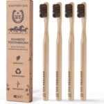 Western SOL Horse Bristle Bamboo Toothbrushes (4-Pack) – Luxury Toothbrush – Plastic-Free, Biodegradable, Eco-Friendly – No Chemicals