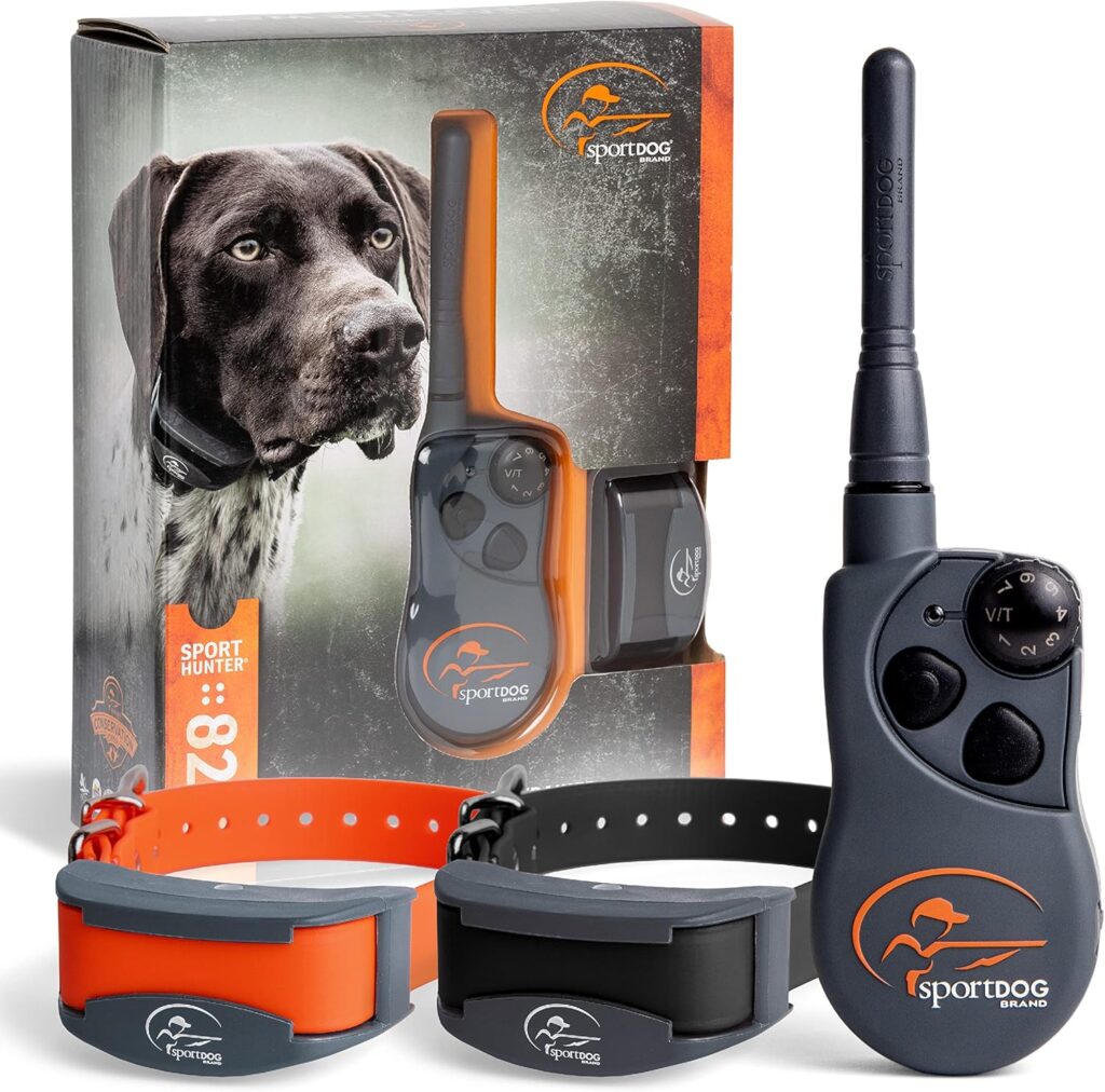 SportDOG Brand SportHunter 825X Remote Trainer – Static Collar – 1/2 Mile Range – Rechargeable Dog Training Collar with Static, Vibrate, and Tone – SD-825X